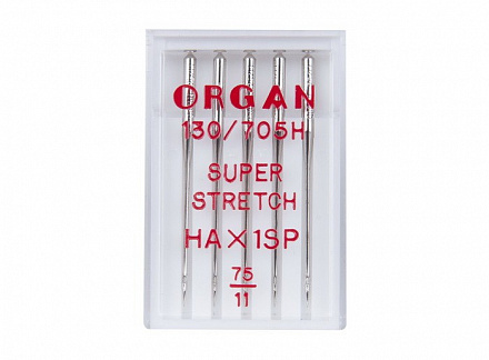 Иглы Organ супер стрейч №75 (5шт.)
